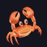 応援するカニ