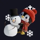 ペンギンと雪だるま